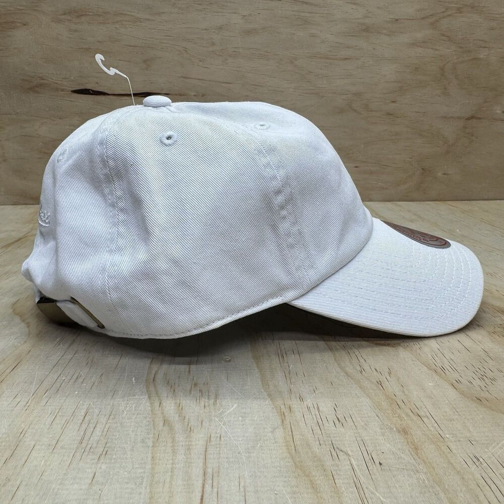 New Mitchell Ness Blank Basic Dad Hat Cap White A… - image 4